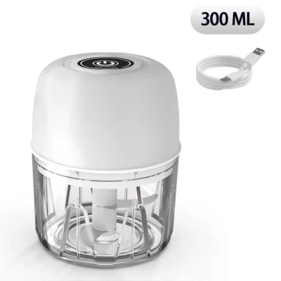 300ml Electric Garlic Food Chopper Grinder Blender Crusher USB Rechargeable Home - Image 1 of 2