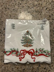 Spode Christmas Tree  Paper Beverage Napkins  Set of 20 3-Ply  C R Gibson - Picture 1 of 2