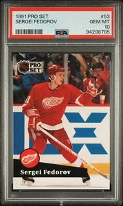 1991 Pro Set Hockey #53 Sergei Fedorov PSA 10 - Picture 1 of 2