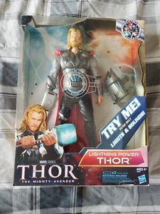 Thor Action Figure MARVEL STUDIOS LIGHTNING POWER THE MIGHTY AVENGER New - Picture 1 of 4