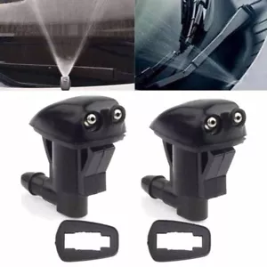 2pcs Car Windscreen Front Window Washer Wiper Sprayer Nozzle Spray Jet Universal - Picture 1 of 14