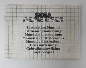 Sega Game Gear Console Instruction Booklet Manual PAL Original - Picture 1 of 3