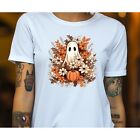 Pumpkin Spooky Ghost Halloween T-shirt, Cute ghost tee White T-shirt