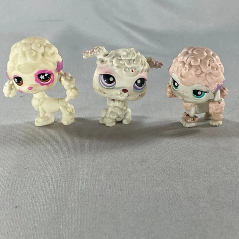 Lot of 3 Littlest Pet Shop Dogs: Poodle #551, #152 & French Poodle #101 lps Cover