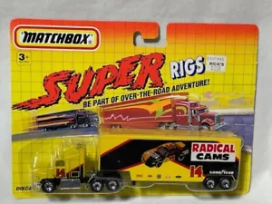 1992 Matchbox Super Rigs RADICAL CAMS Ford Aeromax Semi, NIB - Picture 1 of 3