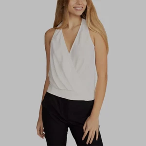 TRINA TURK ~ WHITE Sleeveless Criss Cross Top BLOUSE Sz L $198 NWT - Picture 1 of 6