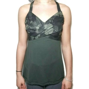 Camiseta sin mangas Lululemon Wrap It Up Biggie So Fly Butterfly Fatiga verde ropa deportiva - Imagen 1 de 6