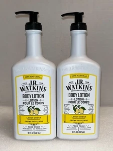 2-Pack J.R. Watkins Body Lotion Daily 99% Natural Lemon Cream Scent 18 Oz - Picture 1 of 3