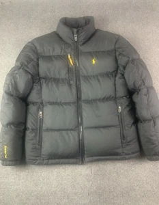 Polo Ralph Lauren RL/250 Mens Full Zip Goose Down Puffer Jacket Size M Black - Picture 1 of 10