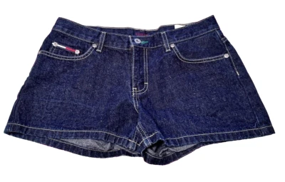 Vintage Tommy Jeans Hilfiger Dark Wash Jean Denim Shorts Women's Size 9 30x3 - Image 1 of 4