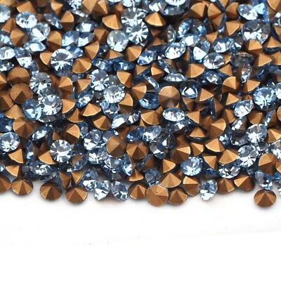 Lote 1440 piezas SS17, 4,2 mm Checo Vintage Teniente Zafiro Azul Corte Vidrio Chatones Foto 1 de 4