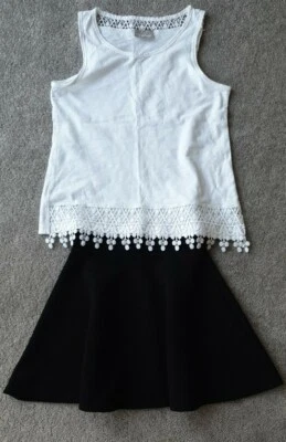 Girls Skirt/Top Set, Age 9 (Black/White) - Image 1 of 4