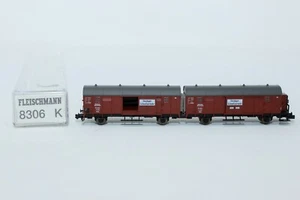 N Scale Fleischmann 8306K Set of 2 Freight Wagon Original Box - Picture 1 of 9