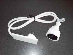 EVOline Plug Stecker mit 1,5 m Anschlusskabel + Schukokupplung weiß - Bild 1 von 6
