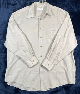 Yves Saint Laurent Men's Beige Long Sleeve Shirt, Size 17 32-33 XL - Picture 1 of 9