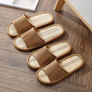 Slipper Straw Rattan Flip Flops Household Anti Slip Bath Spa Sandal Slippers ! - Picture 1 of 12