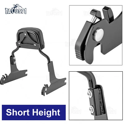 For Harley Fat Boy FLSTF Softail Cross Bones FLSTSB Backrest Sissy Bar + Pad - Image 1 of 4