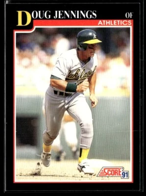 1991 Score Doug Jennings Oakland Athletics #819 - Image 1 of 2