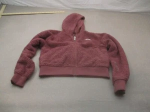 The North Face Size L (12) Girls Full Zip Hood Hi-Pile Crop Athletic Jacket 242 - Picture 1 of 8