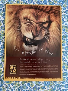 Vintage 1998 Army ROTC Recruitment Print Ad Lion - Picture 1 of 7