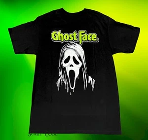 Neu Scream Ghostface Poster Horrorfilm schwarz neon 1996 Herren Vintage T-Shirt - Bild 1 von 2