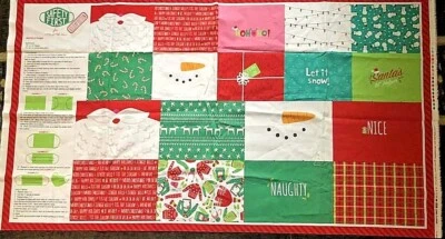 MODA Safety First Holiday Face Mask Sewing Fabric Panel Kids Christmas Cut & Sew - Image 1 of 4