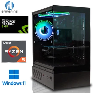 Gaming PC AMD Ryzen 5 7600 - 32GB DDR5 / 8GB RTX 4060 / 2TB SSD - Windows 11 - Picture 1 of 8