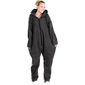 PEARL Fleeceanzug: Jumpsuit aus flauschigem Fleece, schwarz, Größe L - Bild 1 von 1