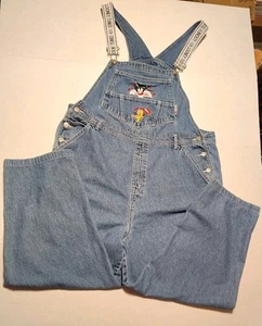 Vtg Looney Tunes Tweety Sylvester Painter Overalls Womens 18/20 Embroidered - Picture 1 of 10