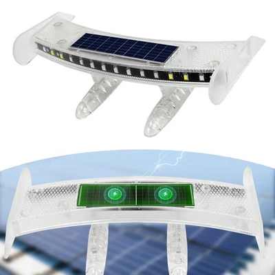 Waterproof Mini Solar Rear Spoiler Tail Light LED Flashing White Multicolor LED - Image 1 of 4