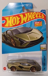 2022 Hot Wheels Lamborghini Sian FKP 37 Factory Fresh 1/10 grün 85/250 2022 - Bild 1 von 4