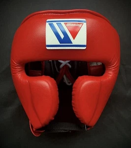 Authentic Winning FG-2900 Boxing Headgear Size L Red - Picture 1 of 2