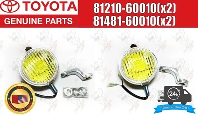 Toyota Genuine Land Cruiser FJ40 FJ4# BJ4# Fog Lamp & Bracket LH + RH set Japan - Image 1 of 4