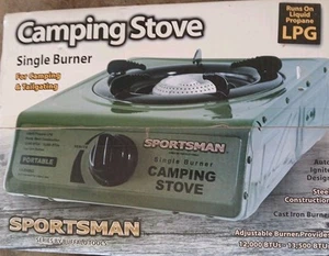 Vintage Poopoo Green Sportsman 1 Burner Propane  Camping Cook Stove Unused NEW - Picture 1 of 10