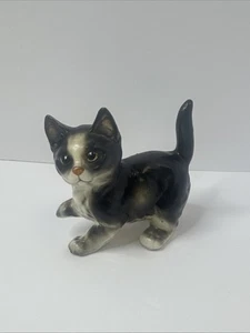 Vintage Ucagco Cat Figurine Black White Japan Ceramic ZZ25 - Picture 1 of 7