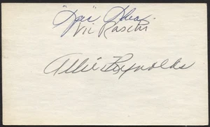Vic Raschi, Spec Shea & Allie Reynolds autographed vintage NY Yankees 3x5 - Picture 1 of 1