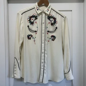 Vintage H Bar C California Ranchwear Cowboy Shirt 50's 60's Western Shirt Lg - Picture 1 of 15