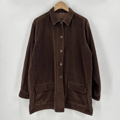 Jaqueta de veludo vintage feminina tamanho XL marrom anos 90 celeiro campo anos 90 - Imagem 1 de 4