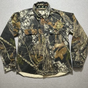 Mossy Oak Men’s Size Small Camo Long Sleeve Lightweight Button Up Shirt Vtg Y2K - Picture 1 of 7