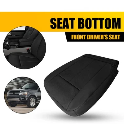 Leather Seat Cover Bottom Ebony Black For 2015 16 2017 Ford Expedition Driver EJ - Image 1 of 4