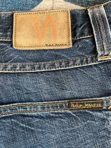 Nudie Jeans Men’s 36x34 Button Fly Blue Organic Sharp Bengt Denim - Picture 1 of 11