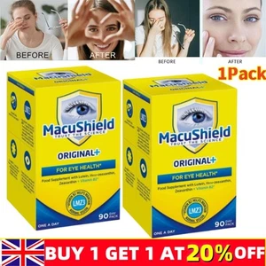 MacuShield Original Plus Capsules - 90 day pack, Eye Health Food Supplement cont - Picture 1 of 11