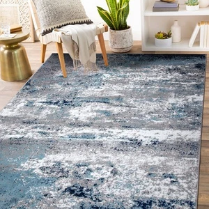 Rugshop Area Rug Distressed Abstract Watercolor Living Room Rugs Bedroom Carpet - Picture 1 of 74