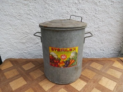 ancien stérilisateur en zinc galva - Photo 1/4