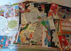 Lot Of 27+ Bookmarks Postcards Adult Coloring Books Birthday cards Journals  - Bild 1 von 14
