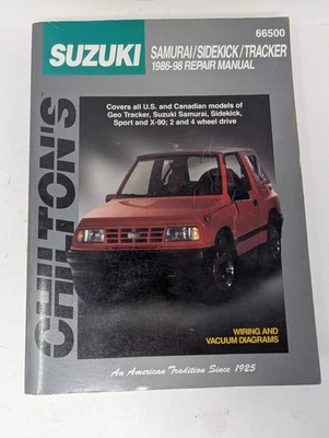 Chilton Suzuki Samurai Sidekick Tracker 1986-98 Repair Manual 66500 Paperback - Image 1 of 2