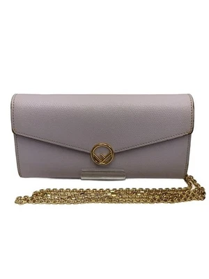 Cartera Larga FENDI Cuero Cachorro Liso Damas 8M0365-A18B Usada Foto 1 de 4