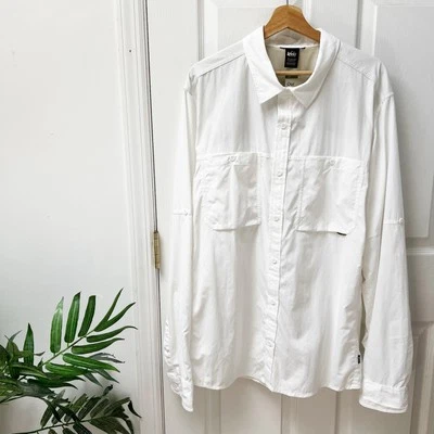 NUEVO CON ETIQUETAS REI Hombres Sahara Hombres Clásica Camisa de Caminata Manga Larga con UPF en Blanco Talla XLT Foto 1 de 4