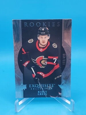 Ridly Greig 2023-24 Upper Deck Ice #R11 Exquisite Collection Rookies 173/499 - Image 1 of 2