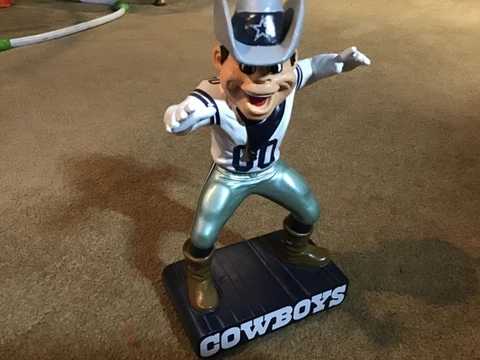 Dallas Cowboys 'Rowdy' 12 Inch Mascot Statue Cover
